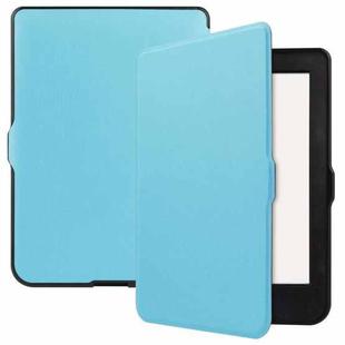 For KOBO Nia 6 inch Solid Color Horizontal Flip TPU + PU Leather Case, with Holder / Wake-up Function(Sky Blue)