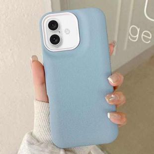 For iPhone 16 Plus Leather Texture Phone Case(Sky Blue)