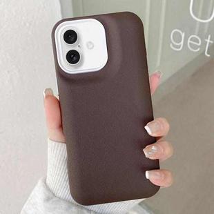 For iPhone 16 Plus Leather Texture Phone Case(Coffee)