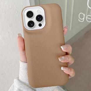 For iPhone 16 Pro Leather Texture Phone Case(Khaki)