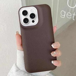 For iPhone 16 Pro Max Leather Texture Phone Case(Coffee)