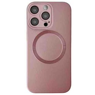 For iPhone 15 Pro Metallic Paint CD Texture MagSafe TPU Phone Case(Pink)