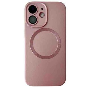 For iPhone 12 Metallic Paint CD Texture MagSafe TPU Phone Case(Pink)