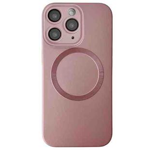 For iPhone 11 Pro Max Metallic Paint CD Texture MagSafe TPU Phone Case(Pink)