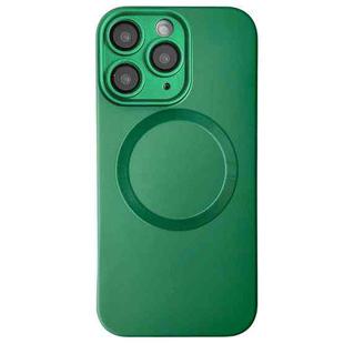 For iPhone 11 Pro Max Metallic Paint CD Texture MagSafe TPU Phone Case(Green)