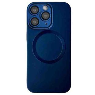 For iPhone 11 Pro Max Metallic Paint CD Texture MagSafe TPU Phone Case(Dark Blue)