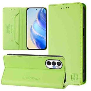 For Tecno Pova 3 RC01 Dual-Folded Magnetic Suction RFID Leather Phone Case(Grass Green)