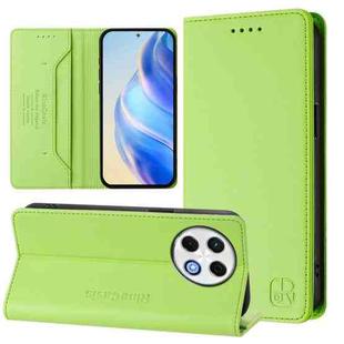 For Tecno Spark 30 Pro 4G RC01 Dual-Folded Magnetic Suction RFID Leather Phone Case(Grass Green)