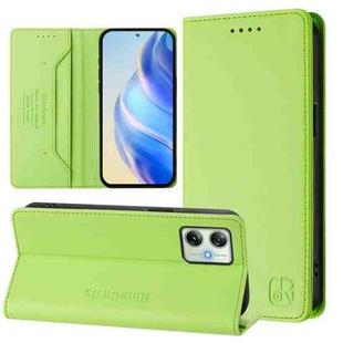 For Motorola Moto G64 5G / G54 / G54 Power RC01 Dual-Folded Magnetic Suction RFID Leather Phone Case(Grass Green)