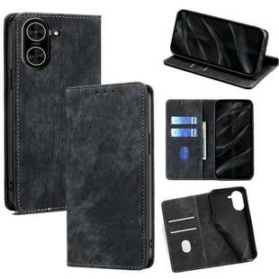 For Redmi A5 4G 171.7mm RFID Anti-theft Brush Magnetic Leather Phone Case(Black)