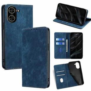 For Redmi A5 4G 171.7mm RFID Anti-theft Brush Magnetic Leather Phone Case(Blue)