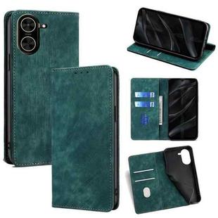 For Redmi A5 4G 171.7mm RFID Anti-theft Brush Magnetic Leather Phone Case(Green)