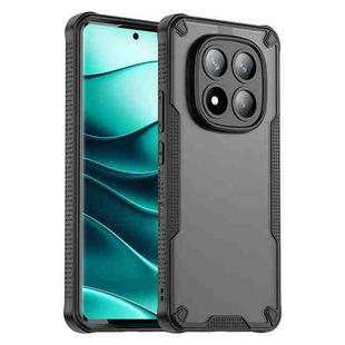 For Redmi Note 14 Pro+ 5G Armor Glaze PC Hybrid TPU Phone Case(Black)