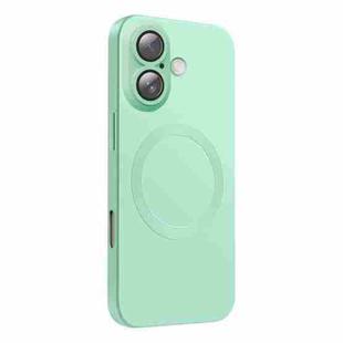 For iPhone 16 Plus CD Texture MagSafe Liquid Silicone Phone Case(Mint Green)