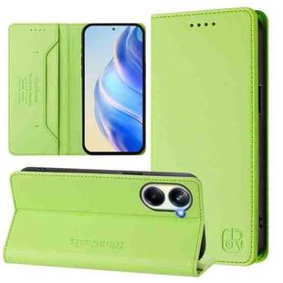 For Realme 10 Pro 5G RC01 Dual-Folded Magnetic Suction RFID Leather Phone Case(Grass Green)