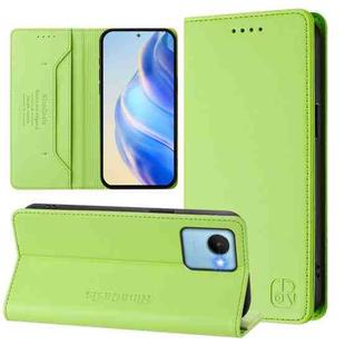 For Realme C30 4G / Narzo 50i Prime / C30s RC01 Dual-Folded Magnetic Suction RFID Leather Phone Case(Grass Green)