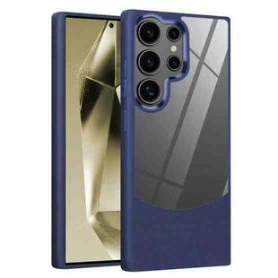 For Samsung Galaxy S25 Ultra 5G Litchi Texture TPU Hybrid Acrylic Phone Case(Blue)