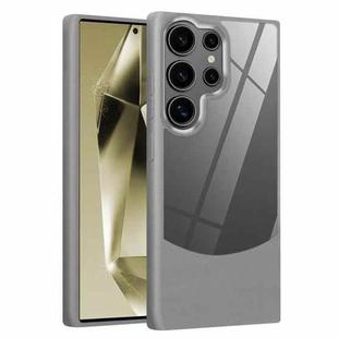For Samsung Galaxy S23 Ultra 5G Litchi Texture TPU Hybrid Acrylic Phone Case(Grey)
