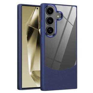 For Samsung Galaxy S24+ 5G Litchi Texture TPU Hybrid Acrylic Phone Case(Blue)