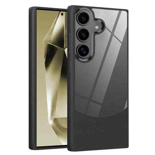 For Samsung Galaxy S24 FE 5G Litchi Texture TPU Hybrid Acrylic Phone Case(Black)