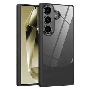 For Samsung Galaxy S23 FE 5G Litchi Texture TPU Hybrid Acrylic Phone Case(Black)