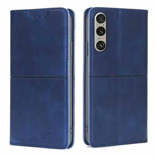 For Sony Xperia 1 VI Cow Texture Magnetic Leather Phone Case(Blue)