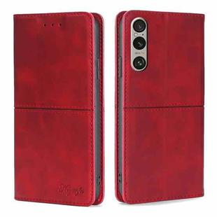 For Sony Xperia 1 VI Cow Texture Magnetic Leather Phone Case(Red)