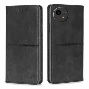 For Sharp Aquos Wish4 Cow Texture Magnetic Leather Phone Case(Black)