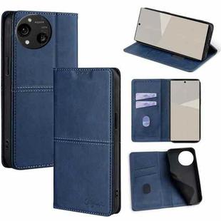 For Sharp Aquos R10 Cow Texture Magnetic Leather Phone Case(Blue)