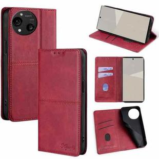 For Sharp Aquos R10 Cow Texture Magnetic Leather Phone Case(Red)