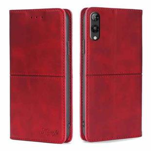 For Rakuten Hand 5G Cow Texture Magnetic Leather Phone Case(Red)