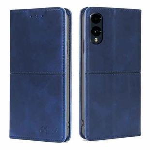 For Fujitsu Arrows We2 Cow Texture Magnetic Leather Phone Case(Blue)