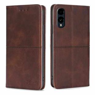 For Fujitsu Arrows We2 Cow Texture Magnetic Leather Phone Case(Dark Brown)