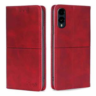 For Fujitsu Arrows We2 Cow Texture Magnetic Leather Phone Case(Red)