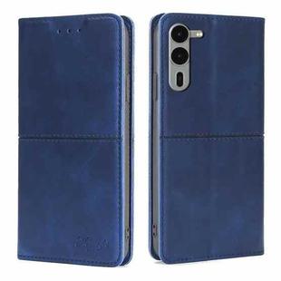 For Fujitsu Arrows We2 Plus Cow Texture Magnetic Leather Phone Case(Blue)