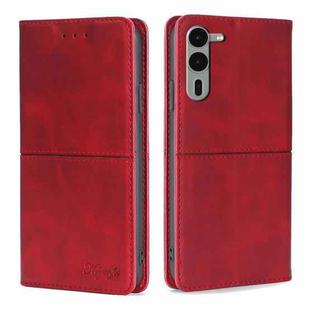 For Fujitsu Arrows We2 Plus Cow Texture Magnetic Leather Phone Case(Red)