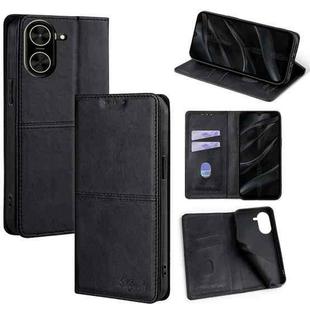 For Redmi A5 4G 171.7mm Cow Texture Magnetic Leather Phone Case(Black)