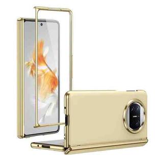 For Huawei Mate X3 Integrated AG Frosted Vacuum Plating Phone Case(Gold)