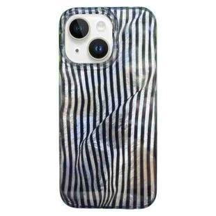 For iPhone 15 Double Layer IMD Pattern TPU Phone Case(Pleated Paper Stripes)