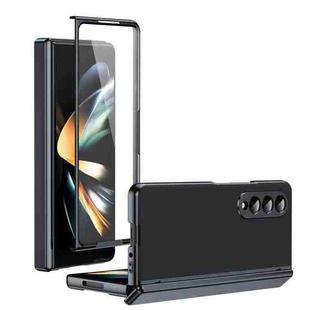 For Samsung Galaxy Z Fold4 Integrated AG Frosted Vacuum Plating Phone Case(Black)