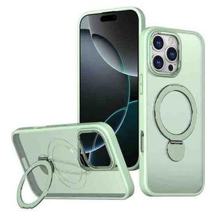 For iPhone 16 Pro Wing Series Gen2 MagSafe Metal Ring Holder Phone Case(Avocado Green)