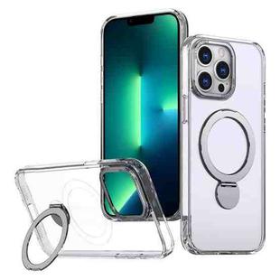 For iPhone 13 Pro Max Wing Series Gen2 MagSafe Metal Ring Holder Phone Case(Transparent)