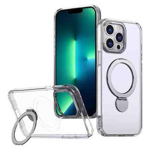 For iPhone 13 Pro Wing Series Gen2 MagSafe Metal Ring Holder Phone Case(Transparent)