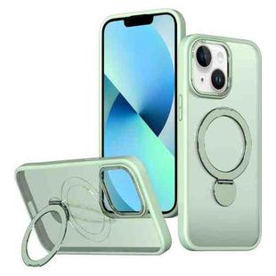 For iPhone 13 Wing Series Gen2 MagSafe Metal Ring Holder Phone Case(Avocado Green)