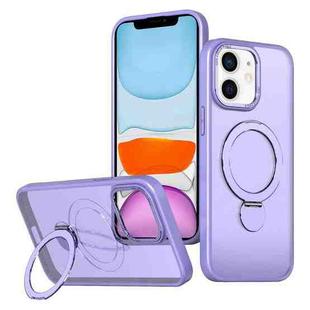For iPhone 11 Wing Series Gen2 MagSafe Metal Ring Holder Phone Case(Light Purple)