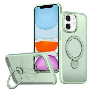 For iPhone 11 Wing Series Gen2 MagSafe Metal Ring Holder Phone Case(Avocado Green)