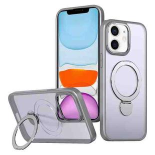 For iPhone 11 Wing Series Gen2 MagSafe Metal Ring Holder Phone Case(Titanium Gray)