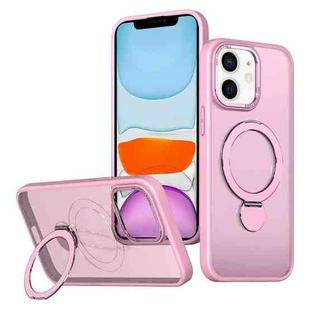 For iPhone 11 Wing Series Gen2 MagSafe Metal Ring Holder Phone Case(Pink)