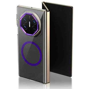 For Huawei Mate XT Ultimate Design lce Folding Series MagSafe Integrated Clear PC Phone Case(Purple)