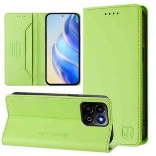 For Honor 200 Smart Global / X7c 4G RC01 Dual-Folded Magnetic Suction RFID Leather Phone Case(Grass Green)